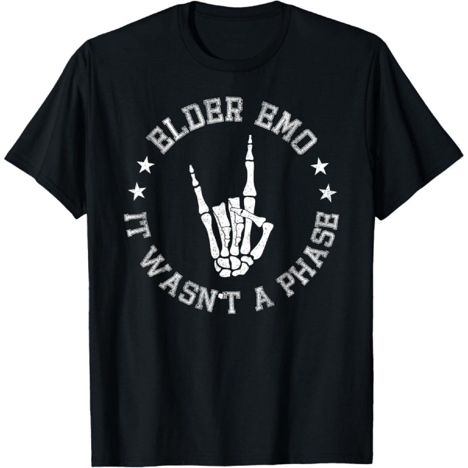 HUYTEDX Пожилой Эмо Это Никогда Не Была Фаза для Старых Фанатов Эмо Музыки Футболка XXXXXL разноцветный