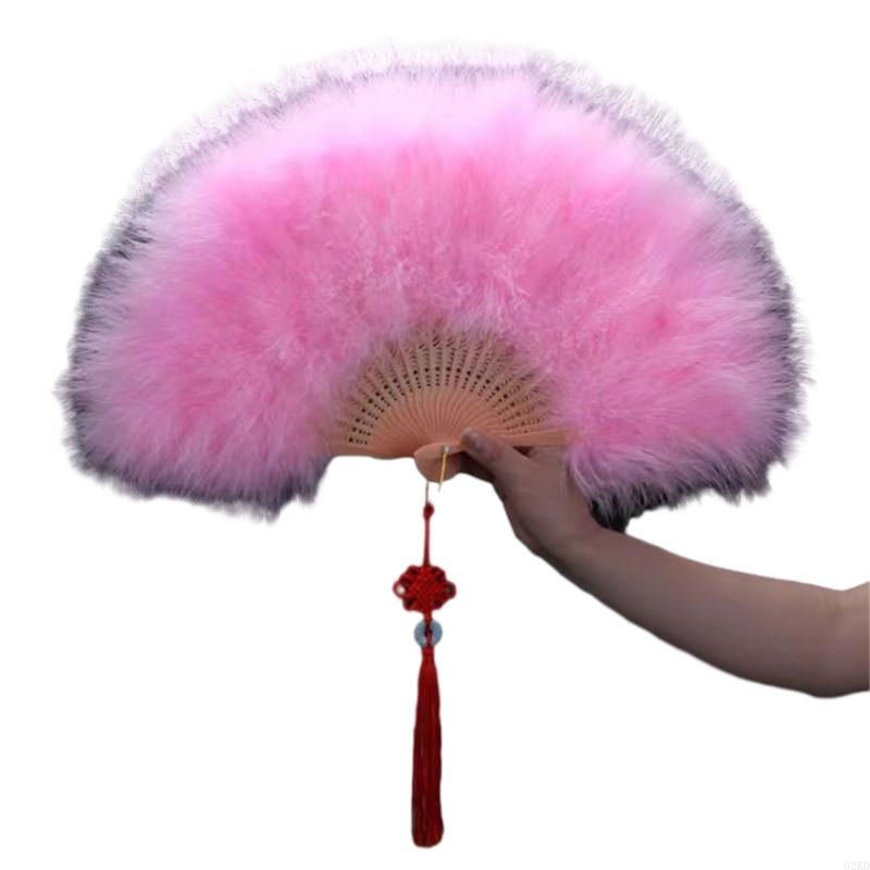 62KD Fan Foldable Decorative Fan Portable for Women's Costume Accessary 1920s Vintage Fans