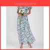 Classic Chiffon Floral Maxi Dress With Ruffle Vneck And Short Sleeves For Summer Casual Wear