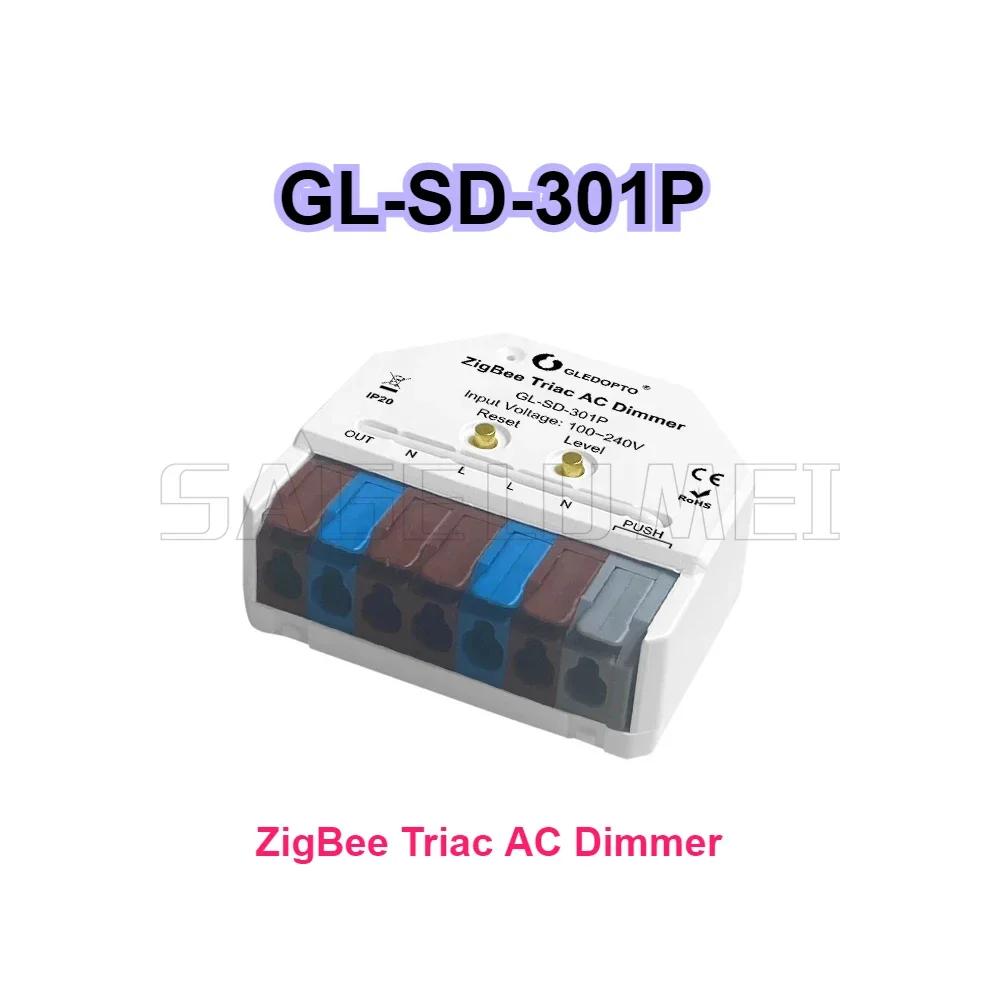 GL-SD-301P/001 Gledopto Triac AC Dimmer Zigbee 3.0 Ultra Mini LED Dimmbar Taster App Sprachsteuerung Hu/e Tuya Alexa Smart