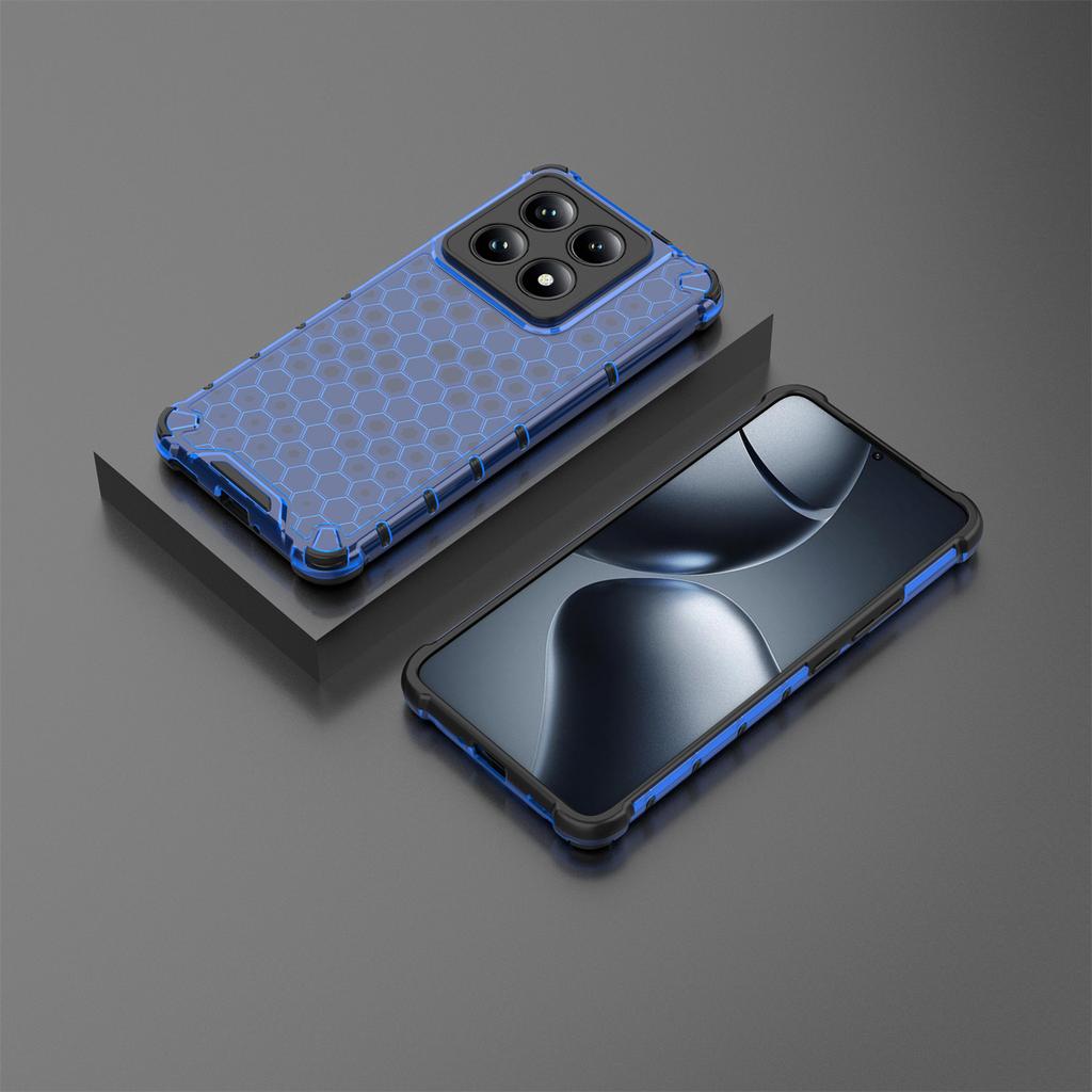 For Xiaomi 14T Pro Case PC+TPU Phone Cover Honeycomb Shape