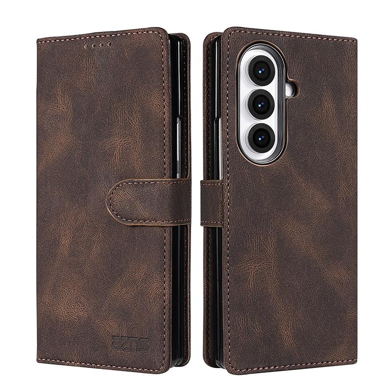 Luxury Business Magnetic Wallet Cards Solt Leather Folding Phone Case for Samsung Galaxy Z Fold 7 6 5 4 3 Bag Book Stand Cover