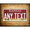 Custom 1pc 6x12 Kansas Future License Plate Personalized Text Auto Decor Tin Sign