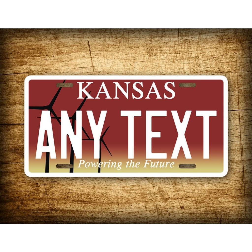 Custom 1pc 6x12 Kansas Future License Plate Personalized Text Auto Decor Tin Sign