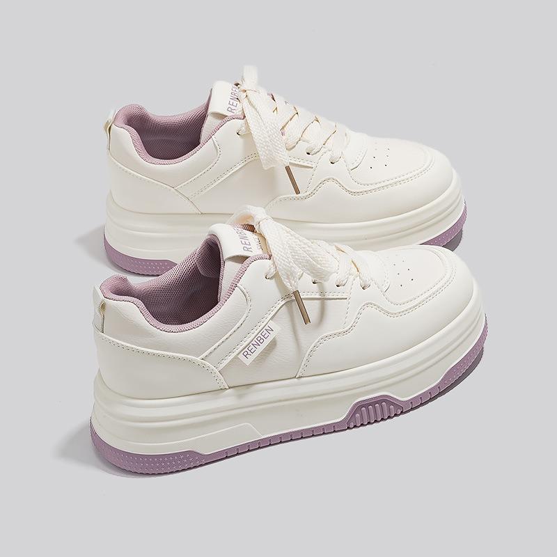 Little White Shoes Women's Spring Low-top Shoes Muffin Shoes Thick-soled Heightening Board Shoes Student Casual Shoes