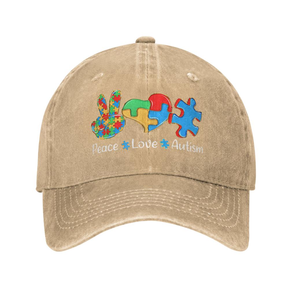 Autism Awareness Respect Love Support Sun Baseball Cap y2k Men Women Washed Trucker Hat High Quality Baseball Caps