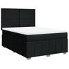Box Spring Bed with Mattress Black 140x190 Cm Fabric