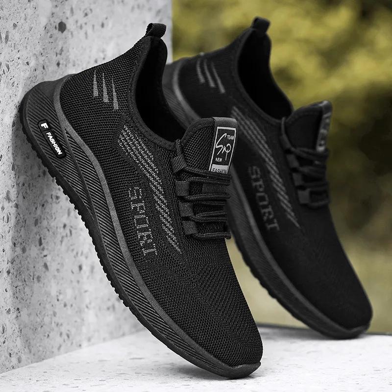 Mode Herren Neue Atmungsaktive Schuhe Lässige rutschfeste Mesh-Schuhe Mode bequeme Sneaker Trendige leichte Herren Sportschuhe Homme Zapatos