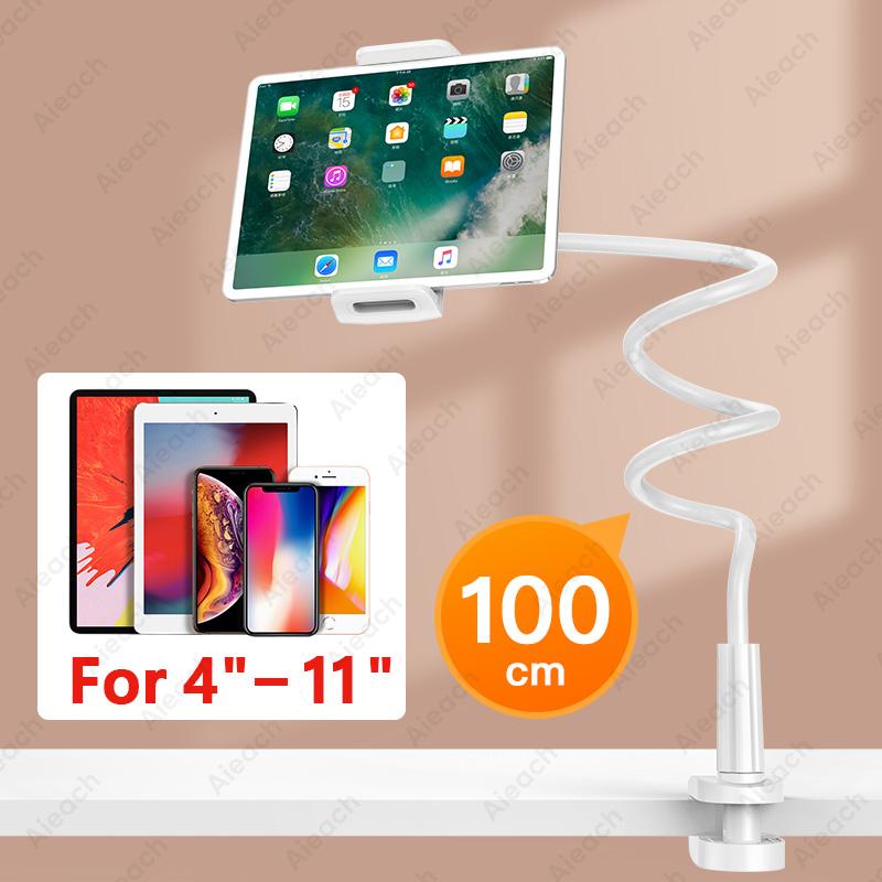 1PC Supporto per Tablet per Letto Scrivania Collo di Cigno Supporto per Tablet Flessibile Braccio Lungo Morsetto Porta Tablet da 11 pollici Per Smartphone Redmi Lenovo Pad