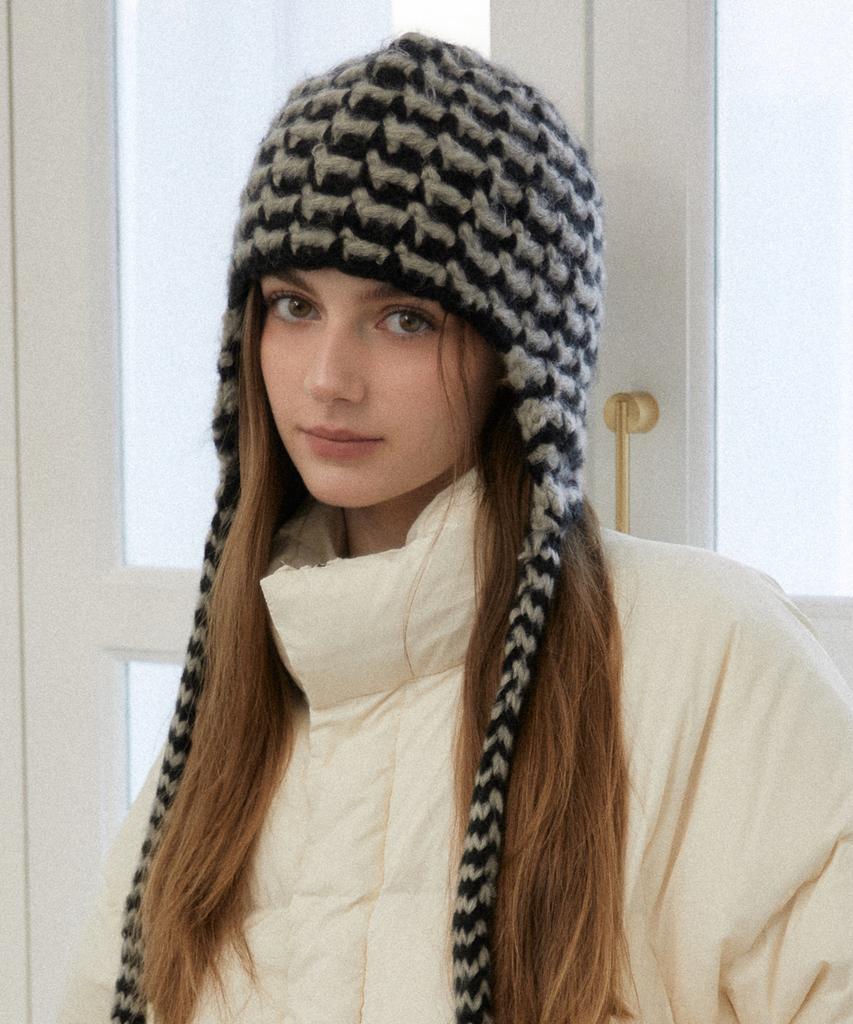 Tatiana Tilly Striped Knit Trooper Hat Ba8145