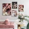 Natural Wall Art Canvas Painting Pink Rose Flowers Plant Landscape Posters And Prints Wall Pictures For Living Room Home Decor