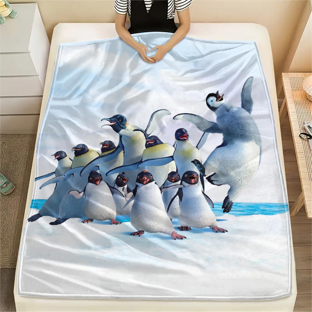 

Happy Feet Blanket, Fresh Throw for Home Living Area, Perfect Gift for Classic Movie Fans.chl 75x90cm