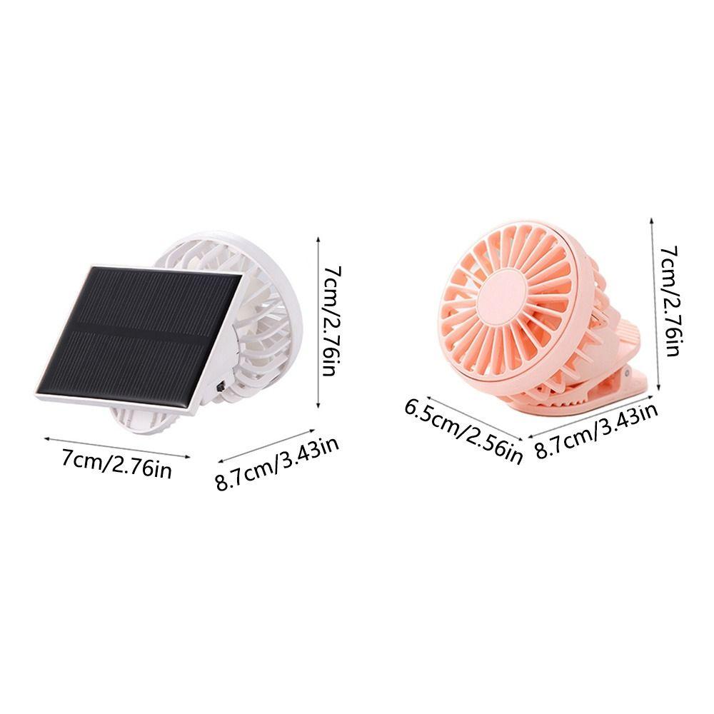 Low Noise Portable Solar Fan Adjustable Small Air Cooler Convenient Mini Solar Powered Fan  Sports