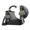 Upscale Women's Handbag with Pendant Temperament Retro Versatile Shoulder Messenger Bag Large Capacity Commuting Shoulder Bag