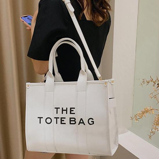 

Smooth Zipper Women Tote Bag Fashion Letter Print Trendy Women Tote Bag Purse