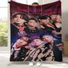 Modische B-BTS Kpop Flanelldecke, Ultraweiche Warme Plüschdecke für Zuhause Schlafzimmer Bett Sofa Abdeckung Büro Camping Picknick Geschenk