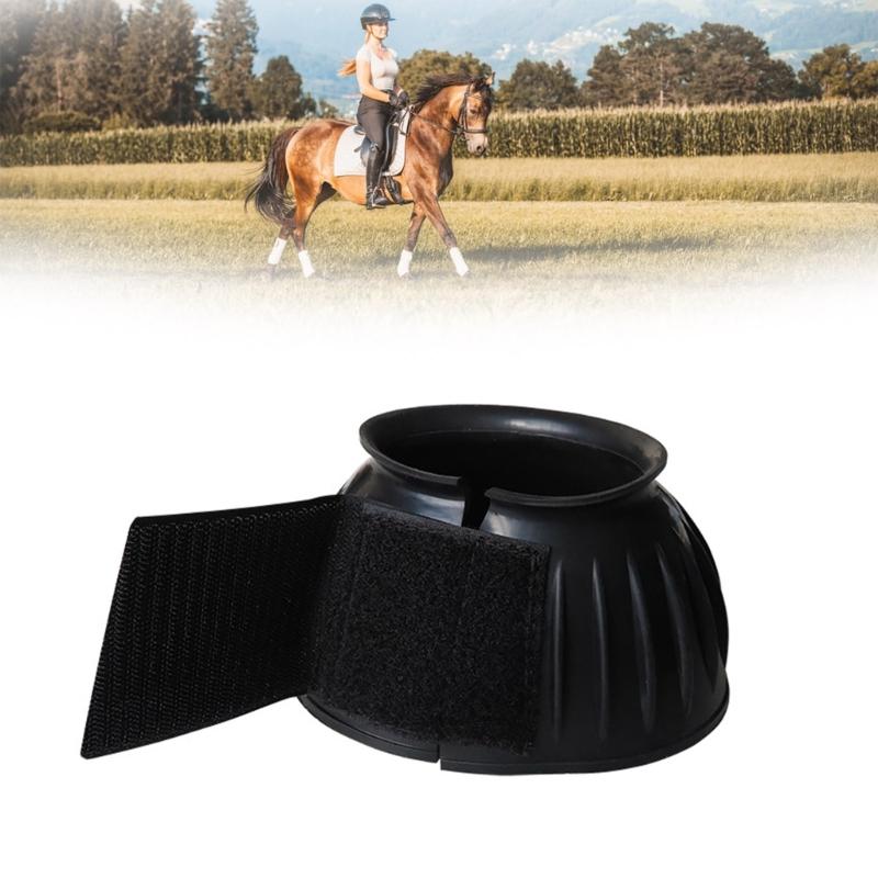 Horse Protective Bells Boot Rubber Horse Wrist Guard Soft Equine Boot Protective Gear Accessories Easy to Use