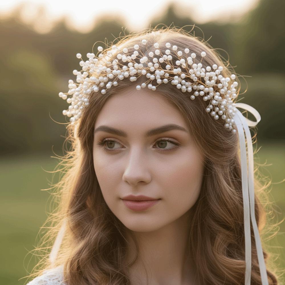 Headwear Pearl Hair Vine Jewelry Gift Wedding Headband Fashion Hair Bands Wedding