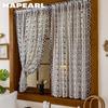 1 Stück NAPEARL Französische Landschaft Blumenstickerei Transparenter Vorhang, Wellen-Spitzen-Durchscheinender Vorhang für Wohnzimmer Schlafzimmer Heimdekoration