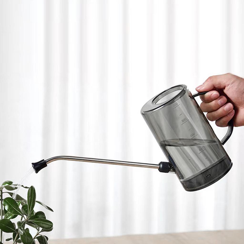2L Watering Can with Long MouthPortable Flowers Gardening Tool for Indoor Outdoor Office Flower Bonsai House Plants Watering Pot