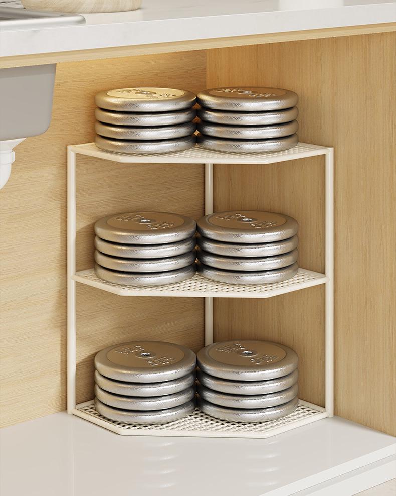Corner Kitchen Counter Shelf: Multi-layer Pot and Cookware Storage Rack