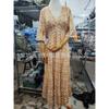 New Year's Large Size Super Immortal V-Neck Floral Dress Seaside Holiday Beach Dress Loose Long Skirt