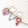 1 Pair Stylish Acrylic Magnetic Heart Pendant Keychain Couple Accessories Lightweight Keyring Valentines Day Gift