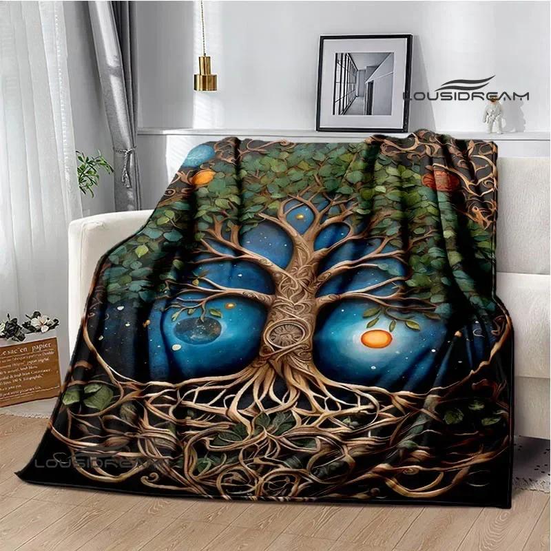 Tree of Life Printed Blanket Flannel Warm Blankets Soft and Comfortable Blanket Bed Linings Cubre Cama Birthday Gift