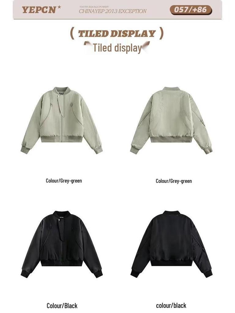 Winter Fashion Versatile Loose Bomber Jacket with Stand-up Collar for Couples
