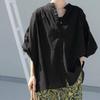 Summer Sweet Women's Sunscreen Shirt Mid-length Rotary Sleeve Solid Color Loose Cotton Women's Shirt