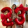 Xiaohongshu 32-Inch Red Bow Balloon for Birthday & Valentine's Day Decor