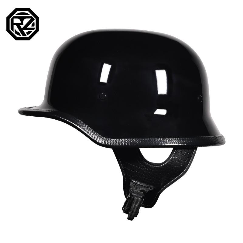 German Military Helmet Motorcycle Helmet Men's and Women's Half Helmets Helmets Cruise Locomotive Protection Riding Breathable Lightweight