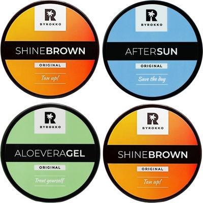 Byrokko Sunkissed Tanning Set 2x Shine Brown 1x Aloe Vera 1x After Sun