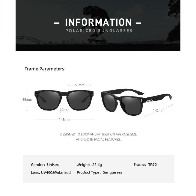 QUISVIKER Nuevas gafas de sol polarizadas unisex gafas de sol de moda UV400 Gafas de pesca