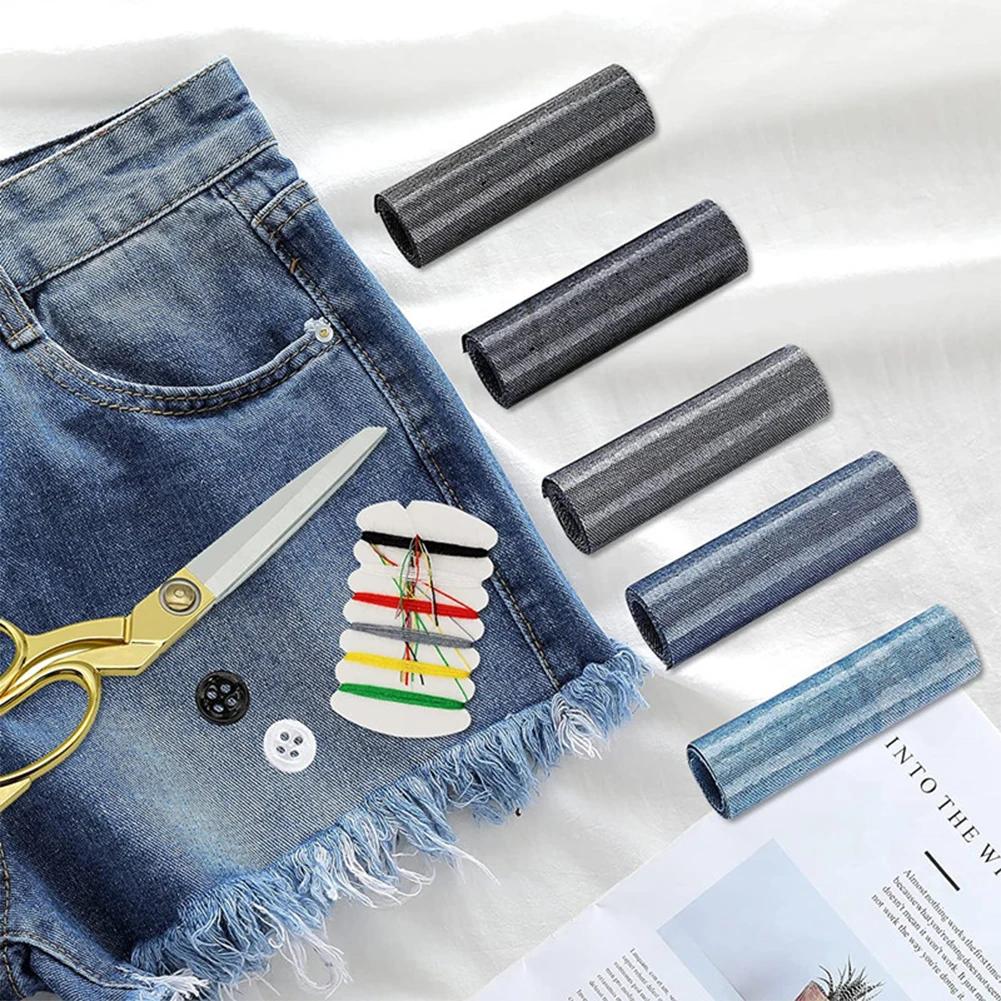 Denim Repair Patches Roll Iron On For Clothes Jackets Pants Jean Elbow Clothing Badges Apparel Accessories