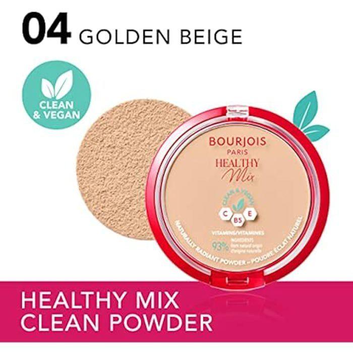 Poudre Compacte - BOURJOIS - Healthy Mix Clean - Vegan - Anti-fatigue - Longue Tenue