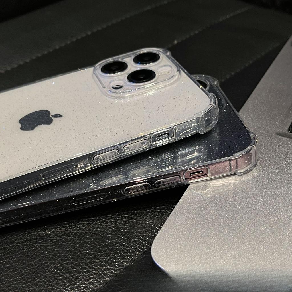 Aplicabil Pentru Apple 16 IPhone 15 ProMax14 Husă Simplă Transparentă cu Sclipici TPU Anti-cădere Husă de Protecție pentru Telefon Mobil