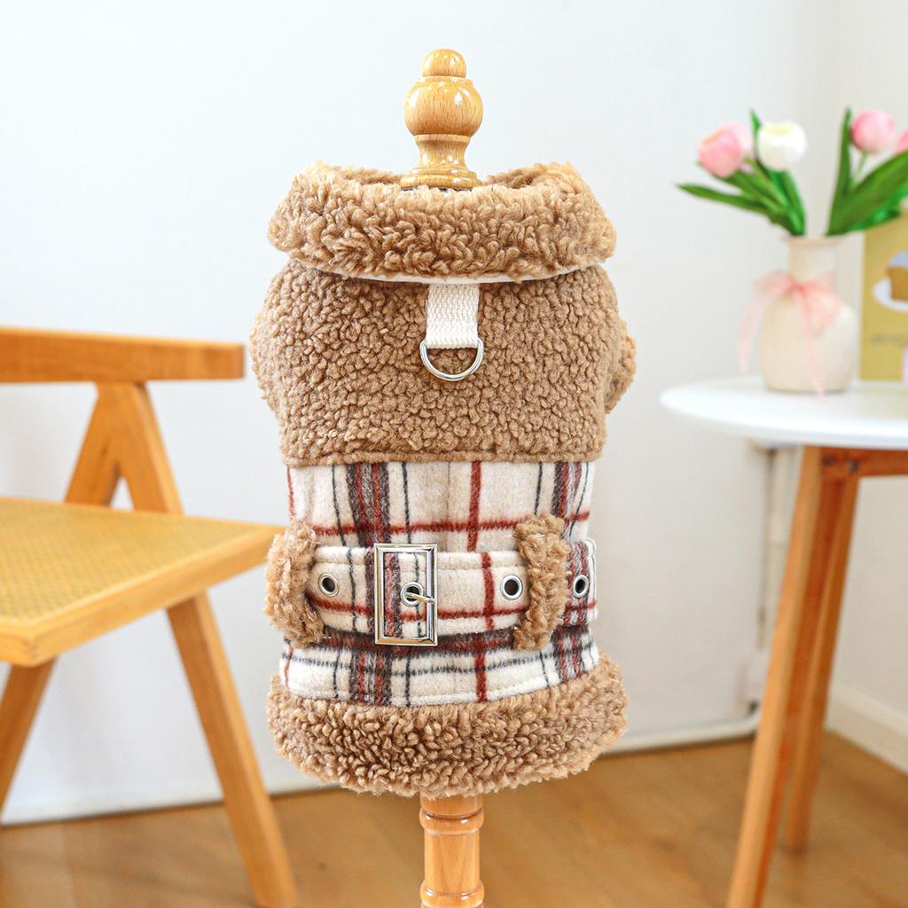 Pet Circle, Pet Clothing Dog Cat Clothing Clothing Warm British Checkered Jacket