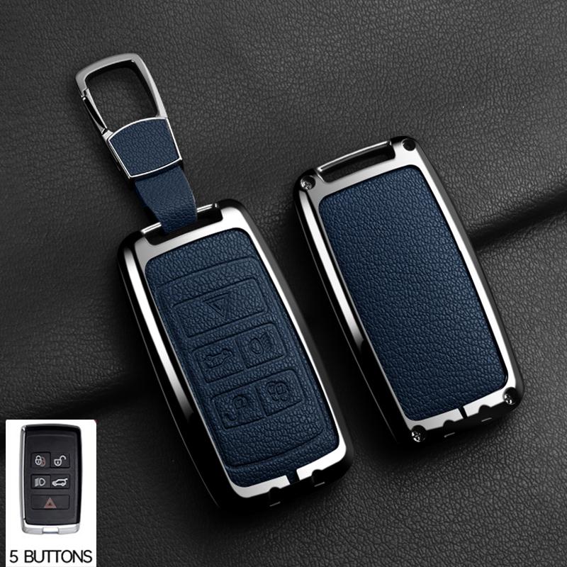 Custodia Cover Portachiavi Auto in Lega di Zinco e Pelle per Jaguar Xf Xj Xe S-Type F-Type X-Type F-Pace I-Pace E-Pace Android Xfr Xkr Accessori