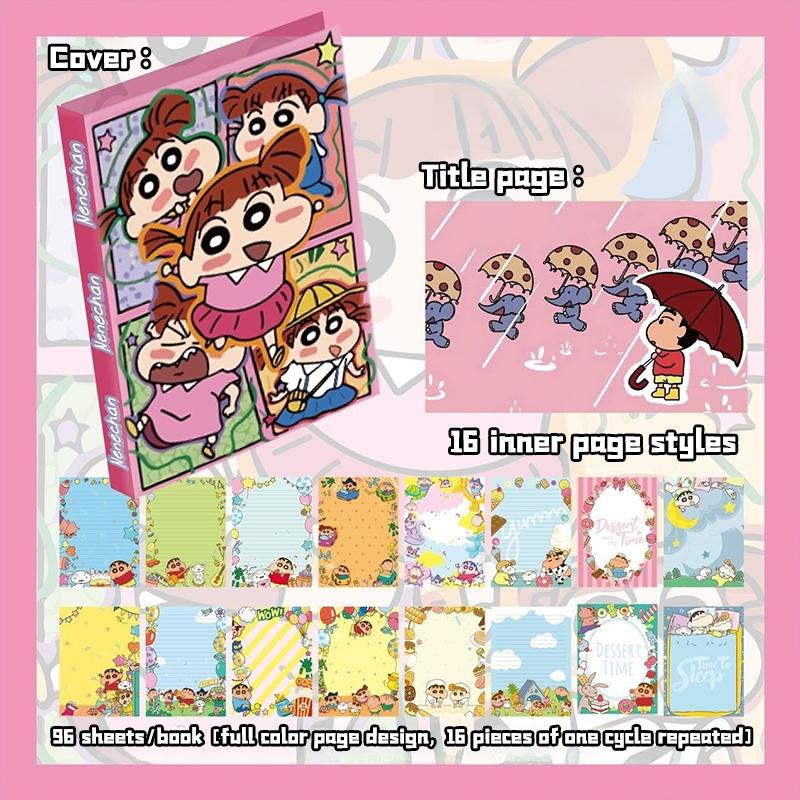 Cartoon Simple A5 Hard Shell Color Page Notebook Kawaii Anime Homework Drawing Student Diary Handbooks Birthday Gifts