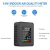 LCD Digital Color Screen CO2 Detector 5 in 1 Formaldehyde TVOC Tester Portable Multifunction Indoor Air Quality Monitor