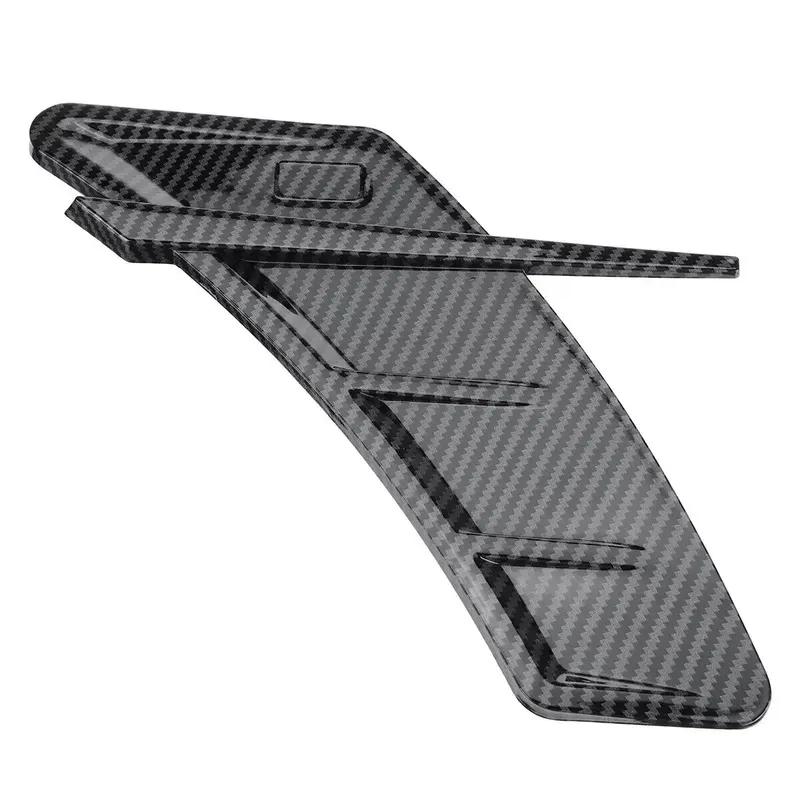 2PCS Universial Car Side Air Vent Fender Body Cover Outlet Intake Sticker Spoiler Grille Trim Exterior Accessories Carbon/Black