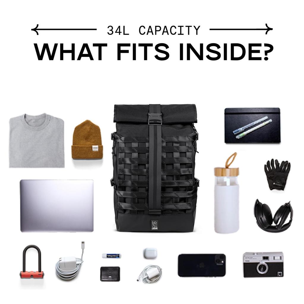 Backpack BARRAGE 34L PACK Black 34L Fully Waterproof [Chrome] (Current Model) BK_BLACK