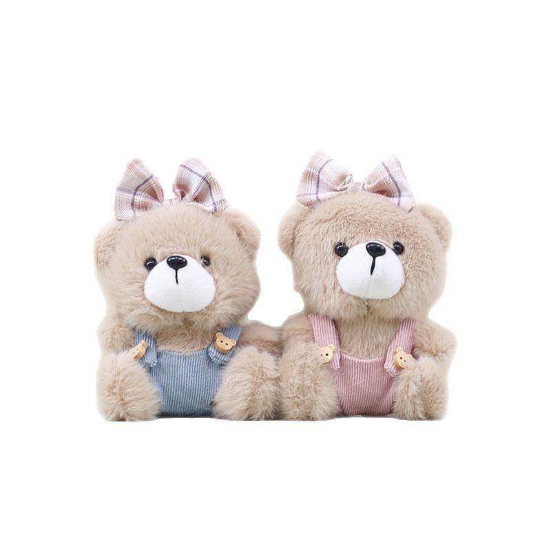 Adorable Bear Cartoon Plush Keychain With Pp Cotton Filling For Decor Bag