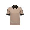 ANEW GOLF Women Mesh Patch Short Sleeve Sweater_Be