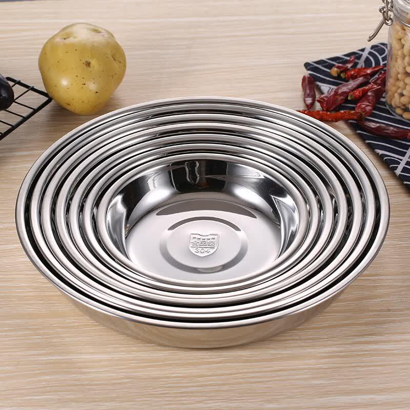 Qianxing 304 Stainless Steel Round Dinner Plates