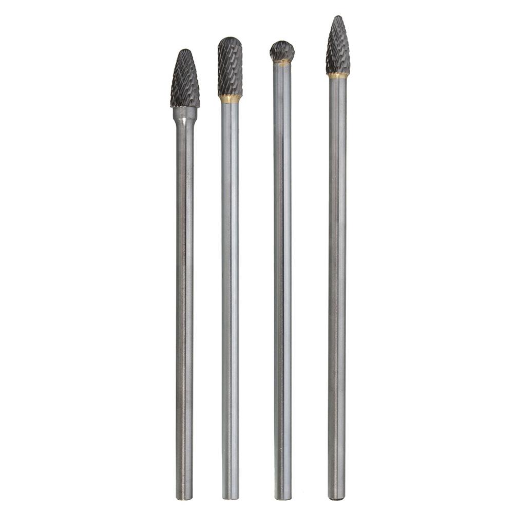 High Performance Long Reach Carbide Rotary Burr Double Cut CNC Bit 6mm Shank