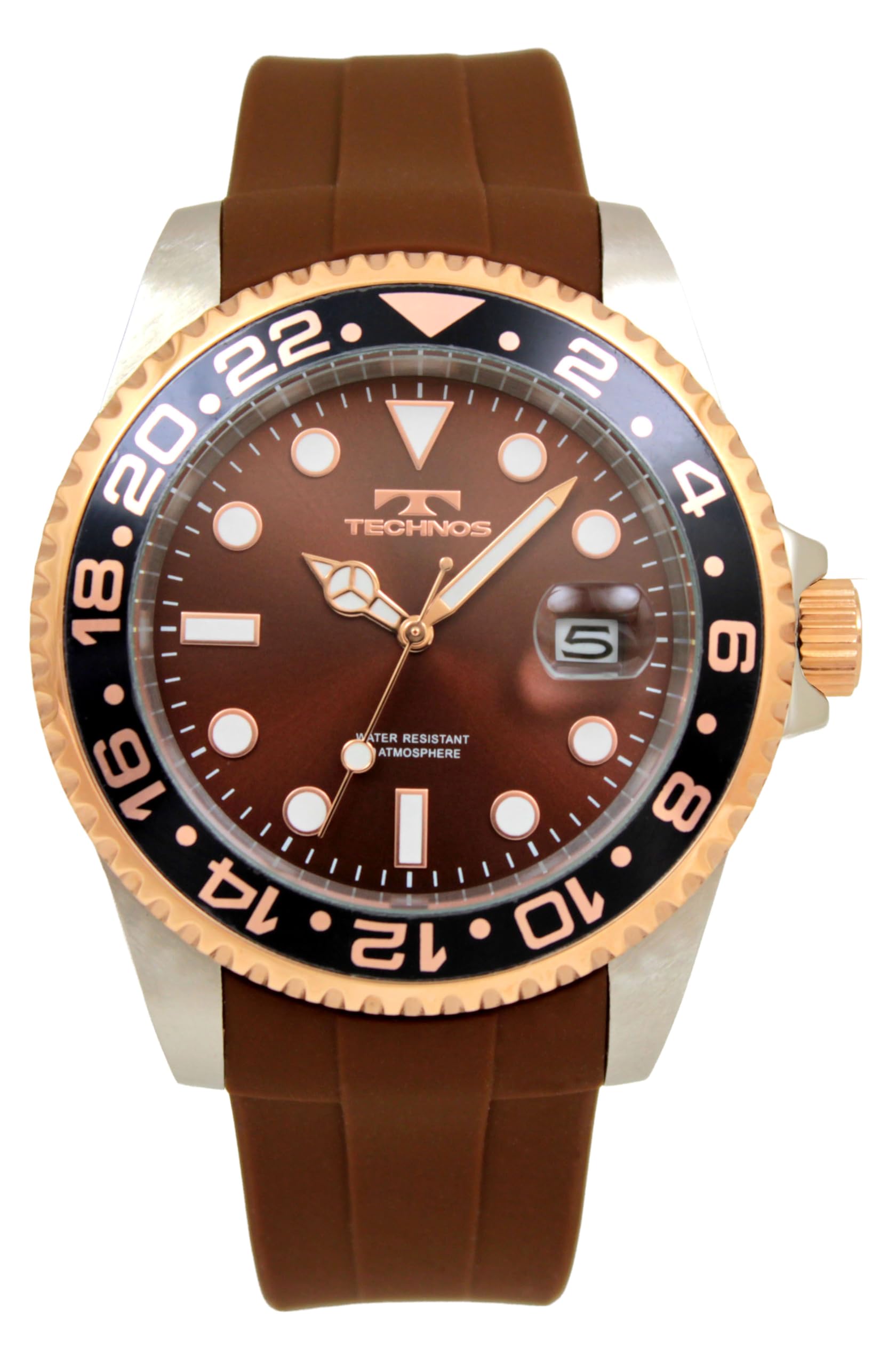 

Technos Brown Date 100th Anniversary Model T6C28AP Men s Watch,