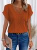 Spring/Summer 2025 Women's Lace Patchwork Casual T-Shirt
