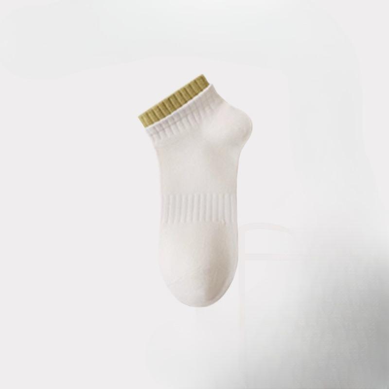 White Socks, Double Flared Women's Spring and Summer Mid-calf Socks, Short Socks, Cotton Socks, Breathable Letter, Trendy Long Socks, Sports